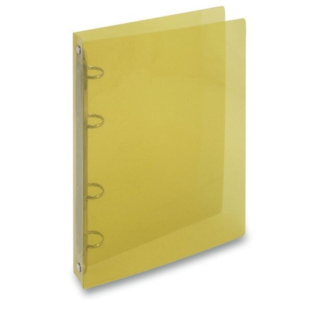 Papírenské zboží - 4kroužkový pořadač Transparent žlutý