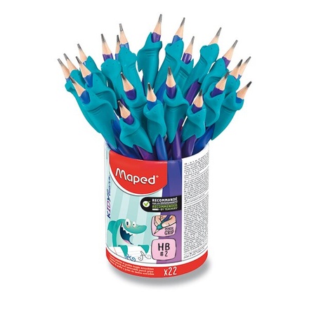 Papírenské zboží - Grafitová tužka Maped Kidy Learn Finger Guide stojánek, 22 ks