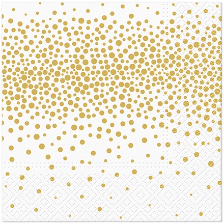 Papírenské zboží - Ubrousky PAW L 33X33cm 3 vrst. Confetti Gold [20 ks]