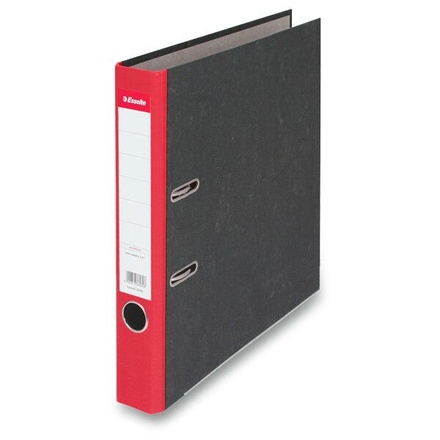 Papírenské zboží - Pákový pořadač Esselte Mramor červený,A4, 50 mm