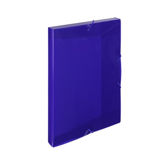 Papírenské zboží - Krabice PP s gumou A4 ELECTRA tmavě modrá