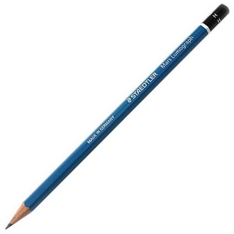 Papírenské zboží - Grafitová tužka "Mars Lumograph", H, šestihranná, STAEDTLER