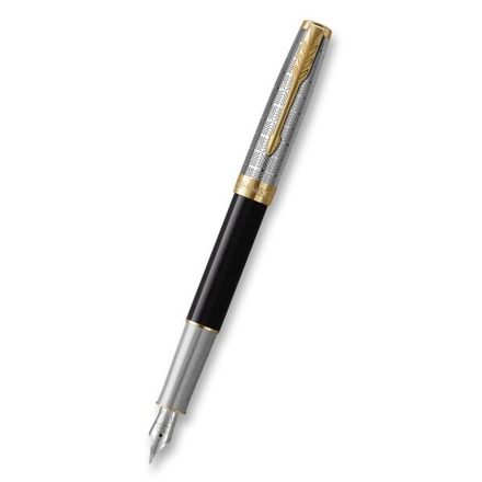 Papírenské zboží - Parker Sonnet Premium Metal Black GT hrot F