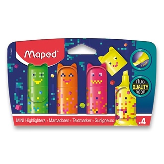 Papírenské zboží - Zvýrazňovač Maped Pixel Party Mini sada 4 barev