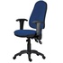 Papírenské zboží - Irodai szék, szövet, fekete alap, XENIA ASYN kék
