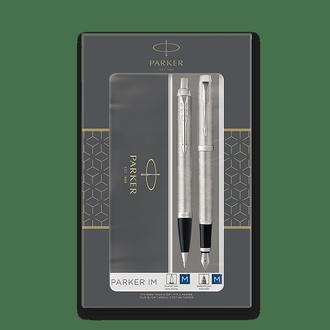 Papírenské zboží - Parker IM Stainless Steel CT sada plnicí a kuličkové pero